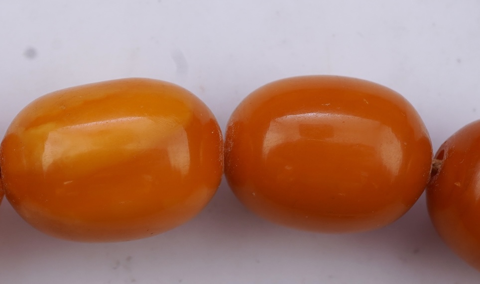 An amber necklace
